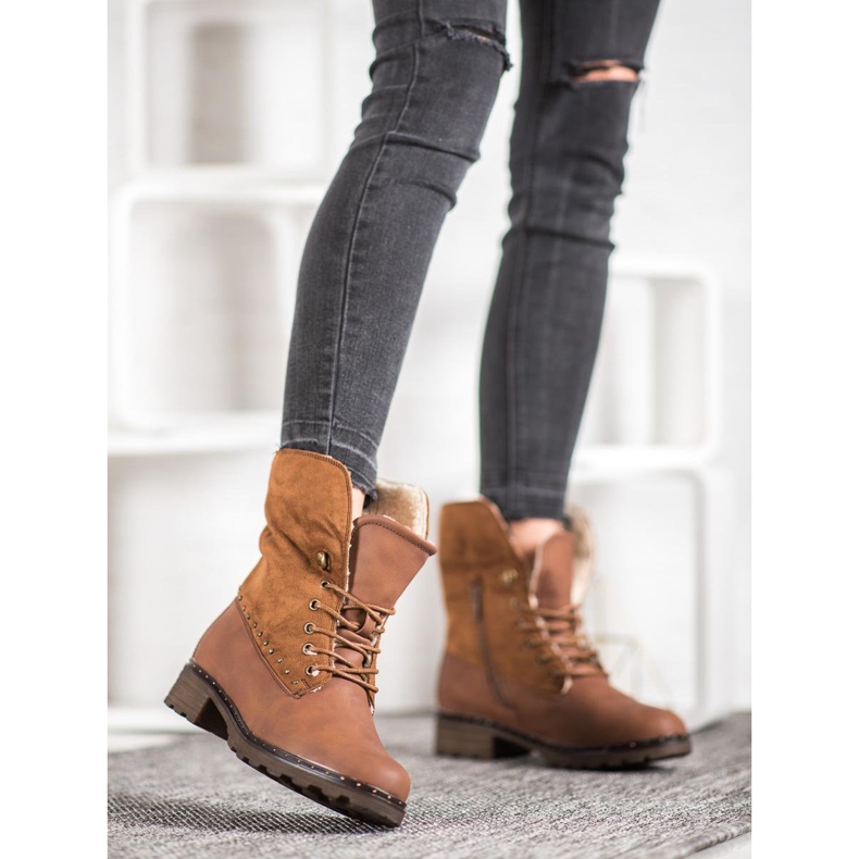 SHELOVET Bottes Marron Avec Peau De Mouton brun 1