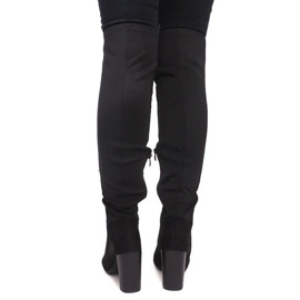 Bottes en daim sur une barre 6812-GG Noir le noir 3