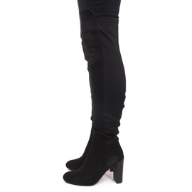 Bottes en daim sur une barre 6812-GG Noir le noir 4