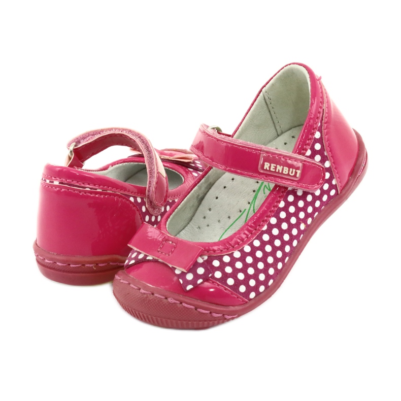 Ballerines fille Ren But 1405 rose blanc 4