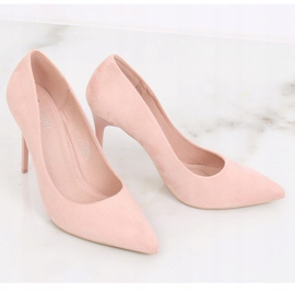 Escarpins sur un daim rose LE07P Rose 2
