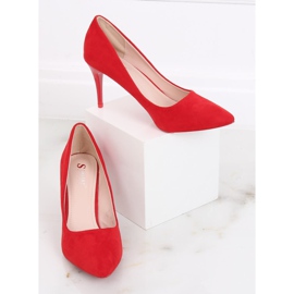 Escarpins sur un talon confortable rouge NF-49P Rouge 3