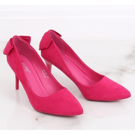 Escarpins sur épingle avec nœud fuchsia NF-46 Fuchsia rose 1