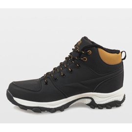 Bottes de neige isolées noires 9WCH-86421 le noir jaune 3