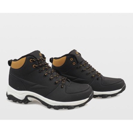 Bottes de neige isolées noires 9WCH-86421 le noir jaune 6
