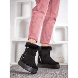 SHELOVET Bottes de neige noires sur la plate-forme le noir 1