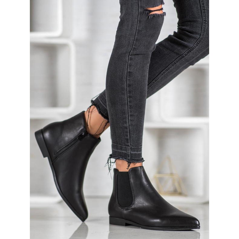 Marquiz Bottines Noires En Spitz le noir 1