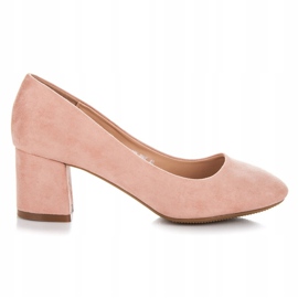 Fama Escarpins en daim sur un pilier rose 5