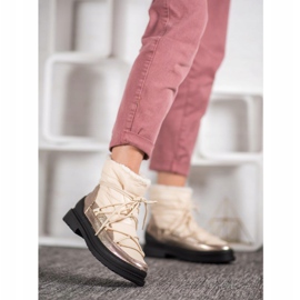 Bottes de neige en textile VICES doré 1