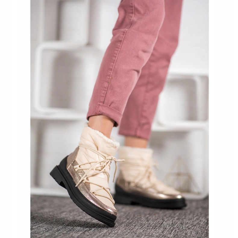 Bottes de neige en textile VICES doré 1