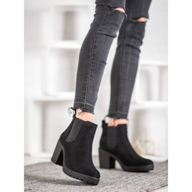 SHELOVET Bottines Chelsea confortables noir 1
