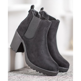 SHELOVET Bottines Chelsea confortables le noir 2