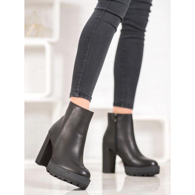 Small Swan Bottes noires sur la plate-forme le noir 2 Small Swan Bottes noires sur la plate-forme le noir 2
