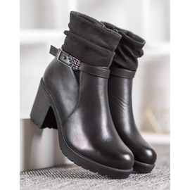SHELOVET Bottes noires à boucle 2