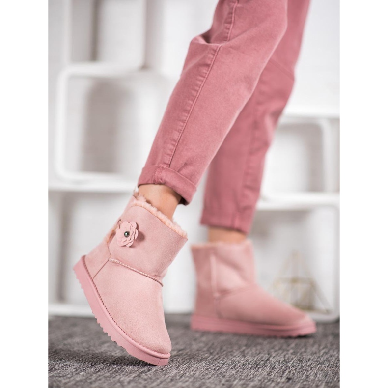 SHELOVET Mukluki avec fleur rose 1