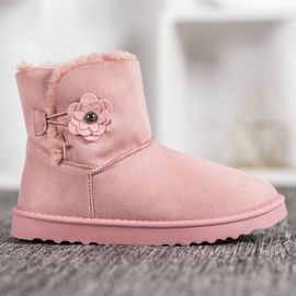 SHELOVET Mukluki avec fleur rose 2