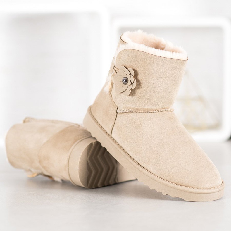 SHELOVET Mukluki avec fleur brun 1