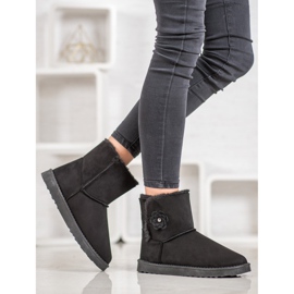 SHELOVET Mukluki avec fleur le noir 1 SHELOVET Mukluki avec fleur le noir 1