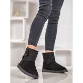 SHELOVET Mukluki avec fleur le noir 2 SHELOVET Mukluki avec fleur le noir 2