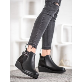 Anesia Paris Bottes compensées confortables le noir 1