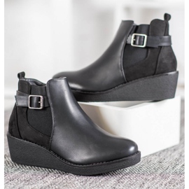 Anesia Paris Bottes compensées confortables le noir 5