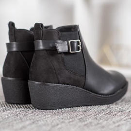 Anesia Paris Bottes compensées confortables le noir 2