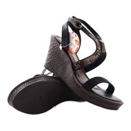 Ipanema Sandales compensées femme Grendha 81407 le noir brun 3