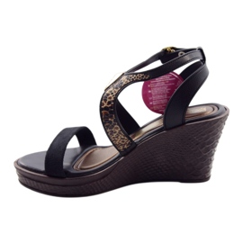 Ipanema Sandales compensées femme Grendha 81407 le noir brun 2
