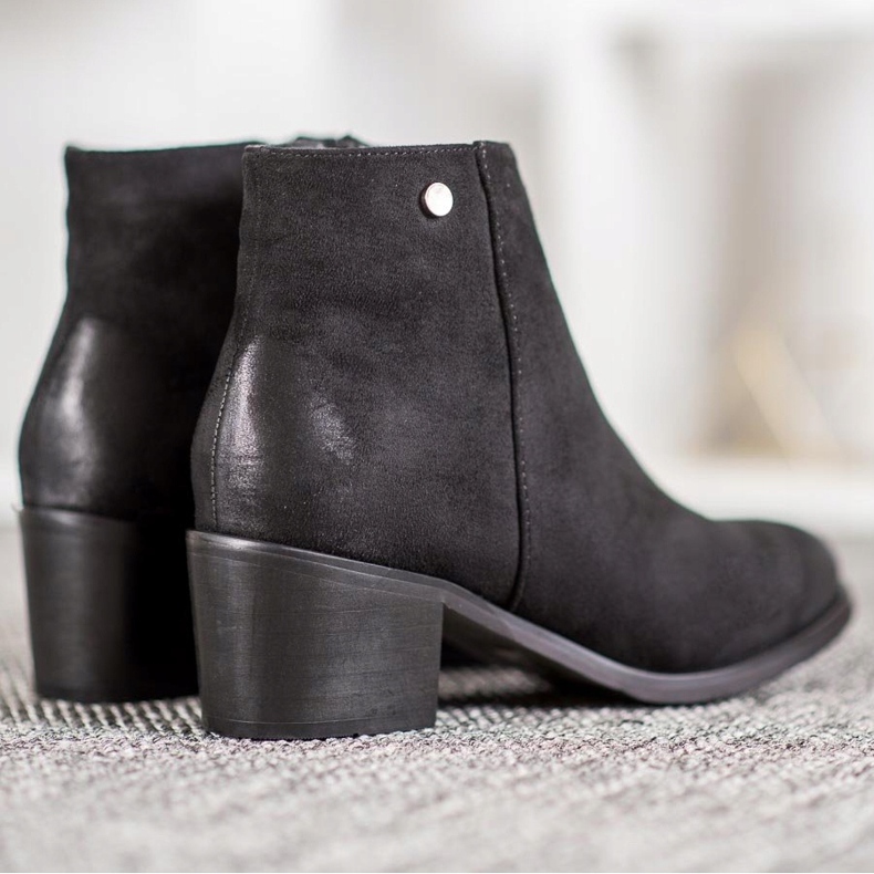 Goodin Bottes en daim classiques noir 1