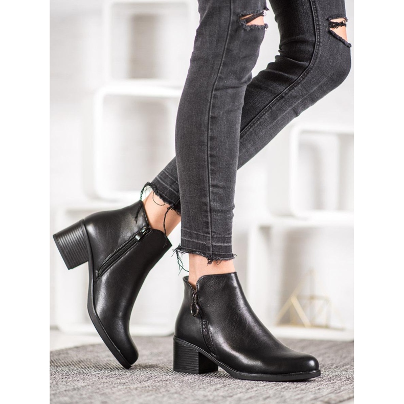 J. Star Bottes chaudes en cuir écologique le noir 2