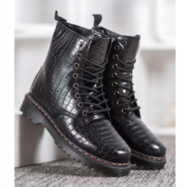 SHELOVET Travailleurs noirs avec cuir écologique le noir 2 SHELOVET Travailleurs noirs avec cuir écologique le noir 2