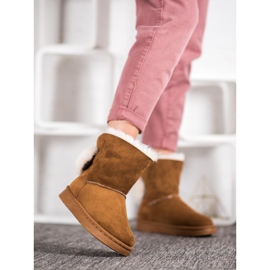 Bella Paris Bottes de neige à pompons brun 1