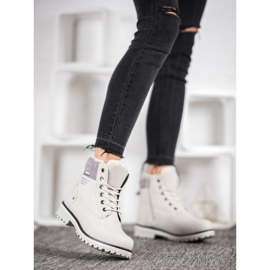 SHELOVET Trappeurs avec fermeture éclair gris 2