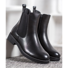 SHELOVET Bottines à enfiler avec une bande élastique le noir 2