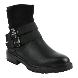 Bottes isolées plates noires M386 le noir 1