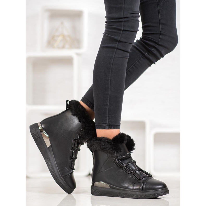 Bella Paris Bottes de neige noires le noir 1