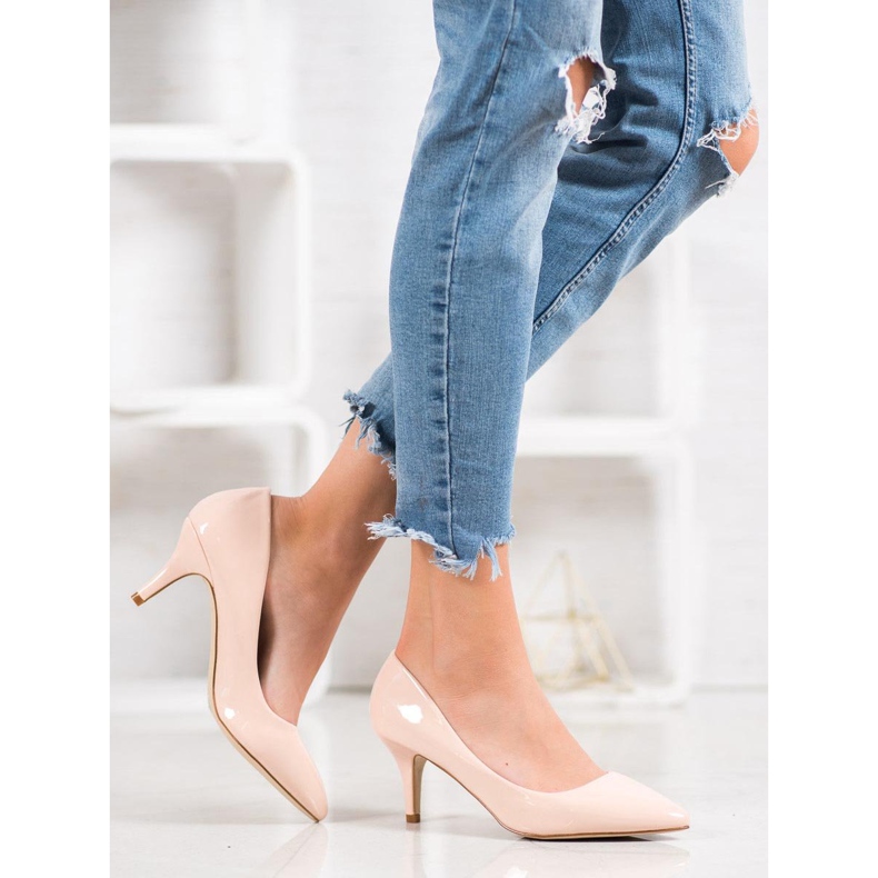 Small Swan Escarpins laqués confortables rose 1