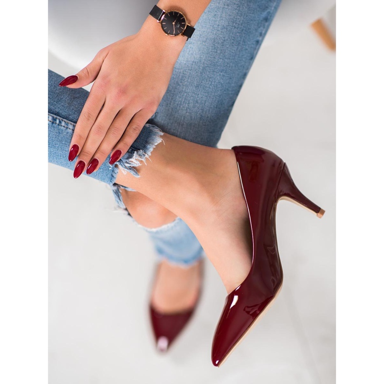 Small Swan Escarpins laqués confortables rouge 1