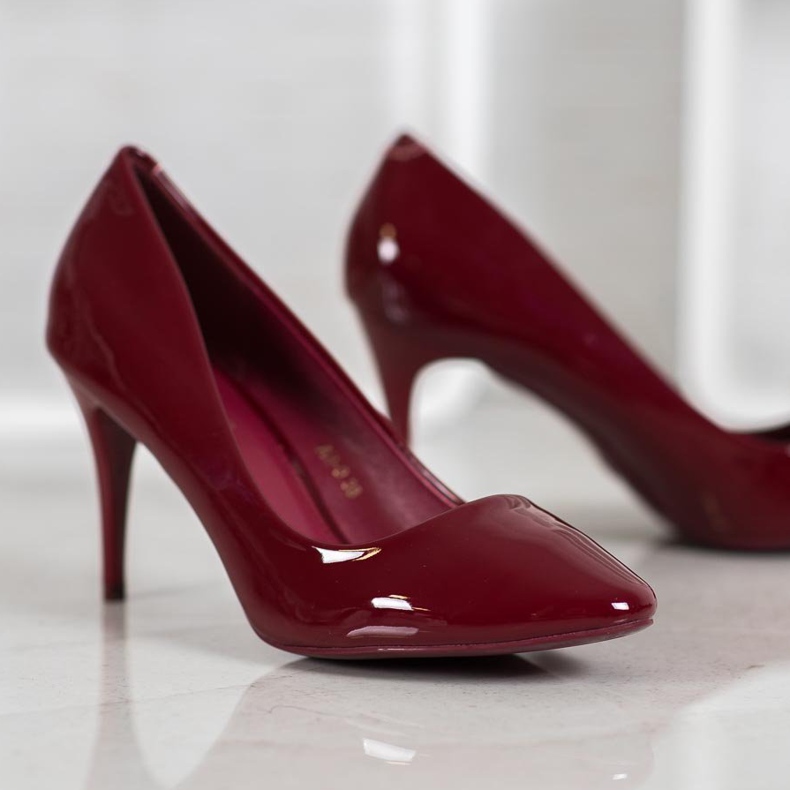 Comer Escarpins Laqués Bordeaux rouge multicolore jaune 2