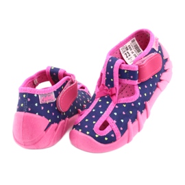 Chaussures enfant Befado 190P092 bleu marine rose 4