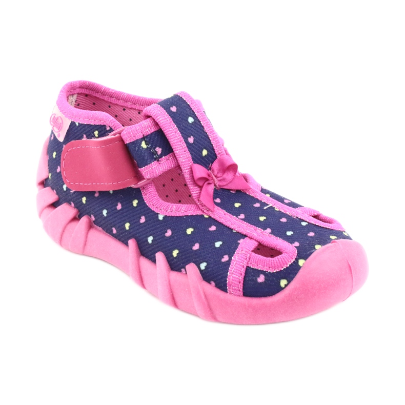 Chaussures enfant Befado 190P092 bleu marin rose 1