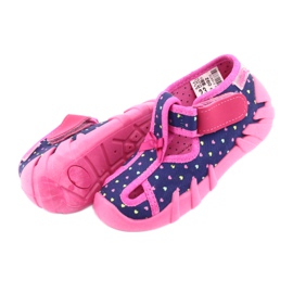Chaussures enfant Befado 190P092 bleu marin rose 5