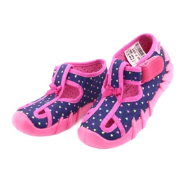 Chaussures enfant Befado 190P092 bleu marin rose 3
