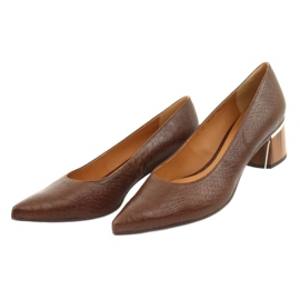 Escarpins chaussures pour femmes marron / python Anis 3697 brun 3