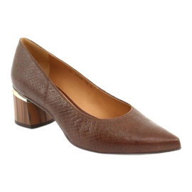 Escarpins chaussures pour femmes marron / python Anis 3697 brun 1