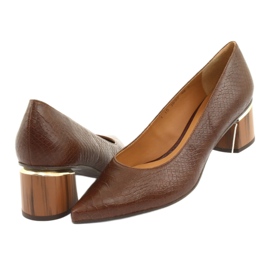 Escarpins chaussures pour femmes marron / python Anis 3697 brun 4