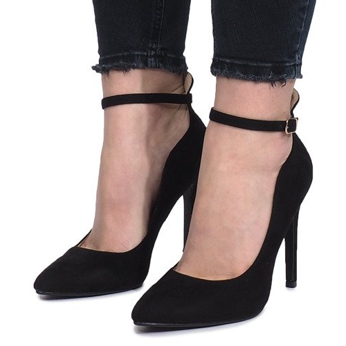 Escarpins noirs sur un talon Heaven le noir 2