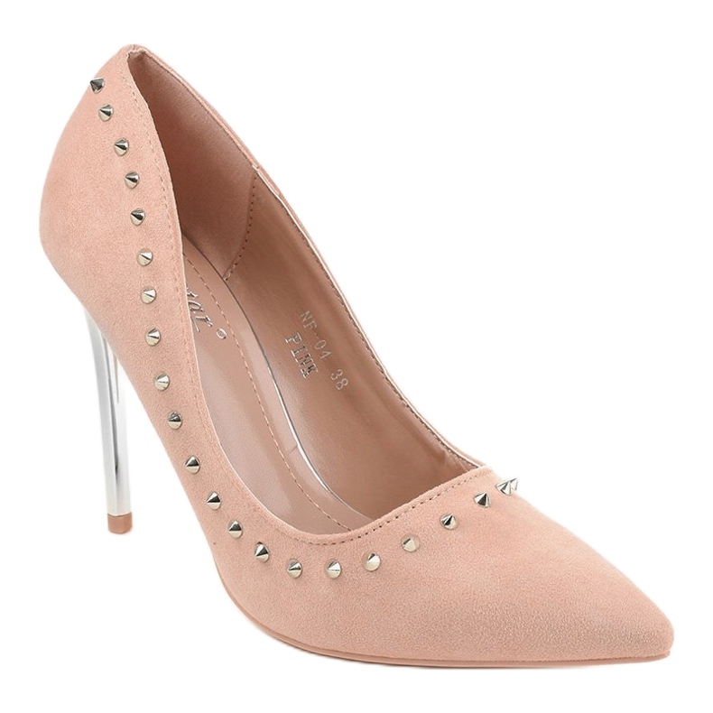 Escarpins roses sur le talon NF-04 1 Escarpins roses sur le talon NF-04 1