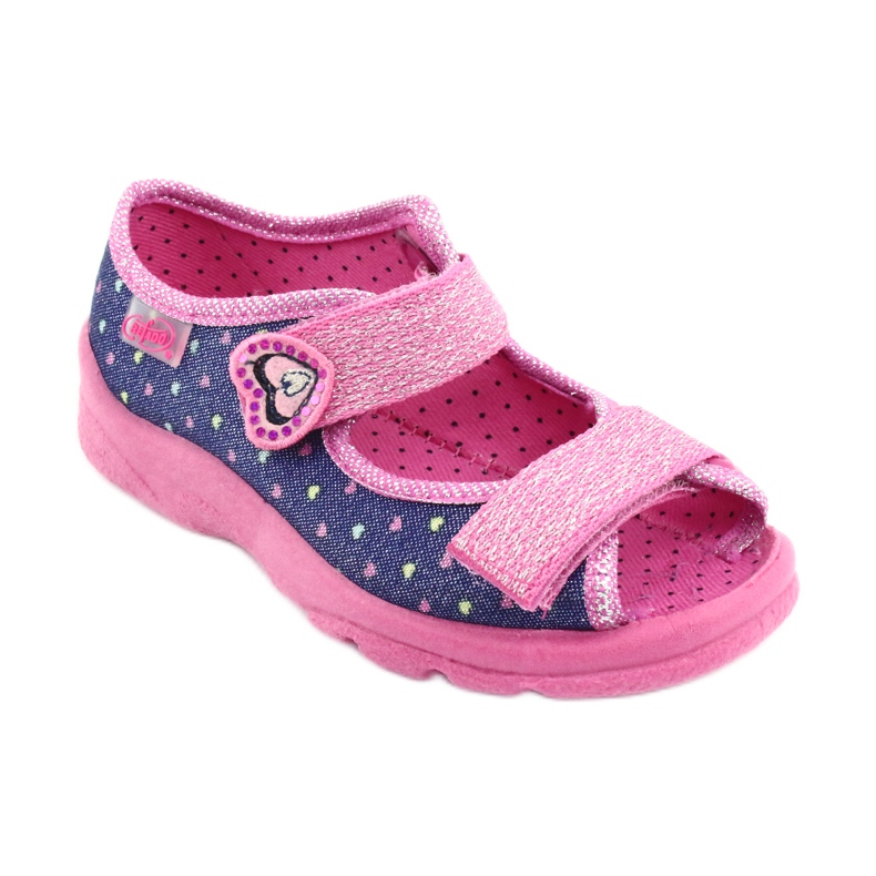 Chaussures enfant Befado 969X143 bleu marine rose 1