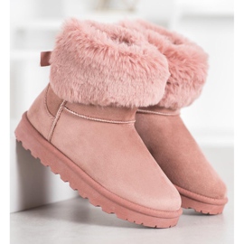 SHELOVET Mukluki avec fourrure rose 2